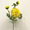 Contendo Flor Artificial Dahlia Tianzhu Mu com Toque de Veludo Cabeça 3 Yang Flor Falsa Decoração de Casa Decoração de Casamento Dahlia