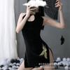 Lencería Sexy Conjunto de Pijama Sexy Cheongsam con Abertura para Mujer Venta al por Mayor 2342 Encanto Nocturno Sexy Calado