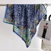 9090 Nuevo Algodón y Lino Cuadrado Moda Femenina Bufanda Versátil Protector Solar Bufanda Estampada Chal Venta al por Mayor Transfronteriza Europea y Americana