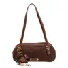 Bolsa de ombro única estilo coreano, moderna e simples, para o outono de 2026, nova, para o dia a dia, nicho, retrô, casual, tipo baguete para usar sob o braço