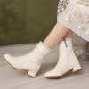 Nuevas Botas Cortas Lolita de Encaje Dulce Otoño/Invierno 2026 Estilo Nacional Cheongsam Hanfu Botas Cortas de Chica Martin