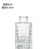 Estilo Francés Estilo Retro Mini Jarrón Pequeño en Relieve Transparente Hidropónico Arreglo Floral Flores Jarrón de Cristal Decoración para Sala de Estar Adornos