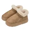 Zapatillas de Algodón Impermeables Lidani para Mujer Invierno Nuevo Estilo Hogar Cálidas Cómodas Suela Gruesa Antideslizante Exteriores Zapatos de Algodón Hombre