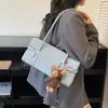 Bolsa Vermelha Fosca de Grande Capacidade da Moda para Mulheres Novo Modelo 2026 Bolsa de Ombro para o Dia a Dia Bolsa de Mão Estilosa Bolsa Baguete