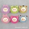 Encantos para Zapatos de Material Fresa Conejo Accesorios de Resina para Funda de Teléfono Oso Perforado Adornos de Decoración Animales Pegamento Crema
