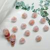 Popular on-line celebridade luminosa galvanizada três folhas rosa unha joias doce all-Match unhas decorações orelha studs acessórios