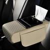 Reposabrazos universal para coche, alfombrilla elevada de cuero romboidal, ensanchada y gruesa, con espuma viscoelástica para el control central.