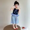 Roupa de Verão para Meninas 2026 Nova Estilosa Fashionável Roupa de Verão Infantil para Meninas, Calça de Verão Super Fofa, Estilo Fino