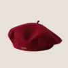 Boina de Lana Versátil Estilo Coreano Otoño e Invierno Sombrero de Pintor Británico Retro para Mujer Boina Estilo Japonés Versátil de Moda