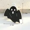 Halloween DIY Accesorios de Joyería Colgante de Aceite Goteando Calabaza Murciélago Fantasma Cráneo Ataúd Pintura en Aerosol Llavero Colgante