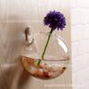 Jarrón de vidrio hidropónico colgante de pared creativo, arreglo floral de soplado artificial, artesanías de vidrio, decoración para el hogar