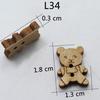 Botones de madera DIY hechos a mano profesionales botones de madera de dibujos animados para niños bebé botones adhesivos creativos botones de madera