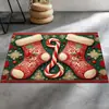 Felpudo de Entrada Navideño Árbol de Navidad Antideslizante Baño Inodoro Resistente a Manchas Felpudo Decorativo Fábrica