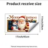 Marco de Fotos Vintage Papá Noel Muñeco de Nieve Reno Pegatinas de Pared Autoadhesivas Extraíbles Habitación Pared Atmósfera Festiva Pegatinas Decorativas