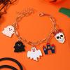 Pulsera combinada de Halloween con cabeza de calabaza, araña, murciélago, casa fantasma, calavera, decoración navideña, pulsera creativa