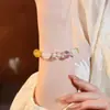 Pulsera de Cristal Blanco Natural Xicai Amistad Dopamina Pulsera de Amatista Rosa de Múltiples Piezas para Mujer Nuevo Diseño de Nicho 2026