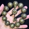 Atacado de fábrica Pulseira de madeira sombria Sinan Dourada madeira carbonizada contas de Buda olho de gato Ébano rosário 108 pulseira joias