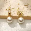 Pendientes de Perla y Circonita Coreanos Pendientes de Botón de Moda para el Trabajo para Mujer Pendientes de Tendencia Estilo Coreano de Alta Gama para Mujer Zhejiang