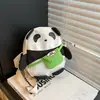 Estilo Coreano Super Lindo Panda Gigante Estilo Occidental Bandolera Mochila Pequeña Estilo Mori Alto Valor Super Lindo Mochila Dibujo Animado Niña
