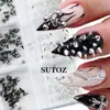Joyería para Uñas Nueva Transfronteriza Estilo Punk Oscuro Ins Remache de Fondo Puntiagudo Gris Negro Joyería para Uñas de Tamaño Mixto