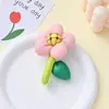 Accesorios semiacabados de flor de tela tridimensional rellenos de algodón estilo coreano, centro de flor a cuadros bordado, accesorios de muñeca de flor pequeña al por mayor