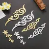 Materiais para Grampos de Cabelo DIY, Peças Florais, Cipós de Flores, Totens com Padrão Ondulado, Peças de Ferro em Formato de Asa, Acessórios para Brincos Embossados