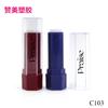 Tubo vacío hexagonal de plástico plano para labial de moda con tapa transparente, material de embalaje para tubo de labial cosmético, suministro de fábrica