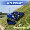 Máquina deshierbadora de control remoto tipo oruga, equipo de siega para huertos de montaña, maquinaria para limpieza de pendientes baldías y arbustos, fabricado por el fabricante