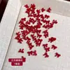 Accesorios Rojos de Moño para Año Nuevo Kaniu Nuevo Estilo 2026 Cinta Terciopelo Mini Moños Mixtos Decoraciones para Uñas