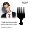 Pente de óleo vintage popular da Amazon pente de cabelo de dentes largos pente de barbearia pente de trás pente de dentes grandes pente garfo