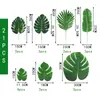 Set de Simulación Transfronteriza Monstera Fiesta Hawaiana Decoración de Mesa con Globos Hojas de Palma Artificiales Hojas de Simulación