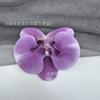 Pinza para el pelo de una sola cabeza con simulación de Phalaenopsis 3D, estilo europeo, con forma de mariposa y flor, accesorios para el pelo, tocado DIY, pinza de pico de pato, pinza lateral