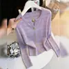 Top de punto fino de manga larga, a la moda, casual, estilo coreano, protector solar para mujer, nueva colección de otoño 2026, diseño simple y elegante de cuello redondo