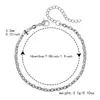 Pulsera de cadena plana de moda, superventas transfronteriza europea y americana, electrochapada en acero inoxidable, simple y ajustable, venta al por mayor