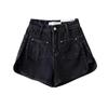 Pantalones cortos vaqueros de cintura alta para mujer, estilo europeo y americano, holgados, de corte A, adelgazantes, con pierna que combina con todo, largos e informales, de verano