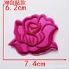 Tamanho pequeno, médio e grande autoadesivo bordado de flor de rosa adesivo de tecido patch branco patch decorativo para roupas flor de tecido acessórios de vestuário
