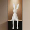Adornos Decorativos para Mueble de TV, Figura de Conejo Sentado Minimalista Italiano, Accesorio Decorativo Suave para Nicho de Entrada de Sala de Estar, Conejo Sentado