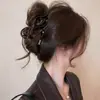 Presilha de cabelo em formato de laço para mulheres, presilha tubarão elegante para penteados presos, acessório de cabelo de alta qualidade estilo coreano para aumentar o volume