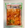 Bambu frito em óleo vermelho com macarrão de caracol, brotos de bambu desfiados, pronto para comer da embalagem, vegetais em conserva, aperitivo para arroz, brotos de bambu crocantes, parceiro de arroz e vegetais, lanche