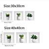 Pegatinas de Plantas en Maceta de Lujo Sencillas y Accesibles Más Vendidas de Temu para Sala de Estar, Pasillo, Entrada, Autoadhesivas, Impermeables y Antiincrustantes