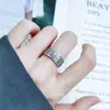 Anillo Abierto Vintage Desgastado con Mantra de Nueve Caracteres "Shenron No Kyojin" para Hombres y Mujeres, Anillo de Moda Personalizado