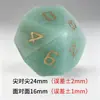 Explosões Transfronteiriças Z01 Verde Natural Grupo de Corrida do Mausoléu Leste DND Jade Digital Pedra Preciosa Dados Multifacetados Kit TRPG Cor