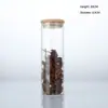 Frasco de Almacenamiento Hermético de Vidrio de Borosilicato Alto con Tapa de Bambú, Recipiente Transparente Seguro para Alimentos, Contenedor a Prueba de Humedad para Granos, Té, Granos de Café y Alimentos Secos, Múltiples Tamaños