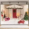 Tecido de Fundo para Cenário de Natal e Ano Novo Europeu e Americano, Venda Quente Transfronteiriça, Tecido de Fundo para Foto com Atmosfera Festiva