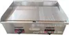 Chapa de gás semi-plana com meia cuba aço inoxidável teppanyaki lanche máquina de bolo de mão lula equipamento de teppanyaki