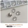 Acessórios de Arte de Unhas Brancos de Alta Qualidade com Strass de Verso Pontiagudo, Cristal K9 Coração Deslumbrante Ovo de Pomba Ângulo Reto Doce de Rocha Strass Transparentes