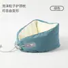 Almohada en Forma de U Color Macarrón Almohada para Cuello para Siesta en la Oficina Almohada Portátil para Viajes Partículas de Espuma Almohada de Avión
