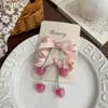 Novo Presilha de Cabelo e Elástico de Cabelo Infantil com Laço e Cereja, Faixa de Cabelo Infantil Doce e Versátil, Elástico de Cabelo, Grampo para Cabelos Soltos