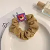Novo Scrunchie Urso Morango Versão Coreana Corda de Cabelo Veludo Ins Clipe de Cabelo Urso Fofo Celebridade da Internet Corda de Cabelo Outono e Inverno