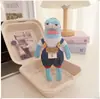 Colgantes de peces geniales, peces flácidos, peces que yacen planos de los residentes de Fondo de Bikini, accesorios para llaveros, chales de Navidad